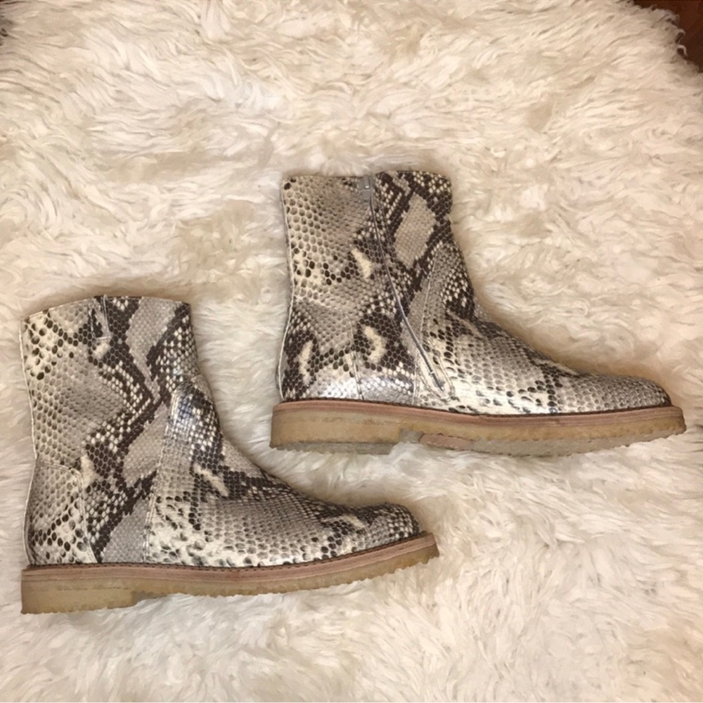 Maison Martin Margiela Python-Embossed Ankle Boot - image 3